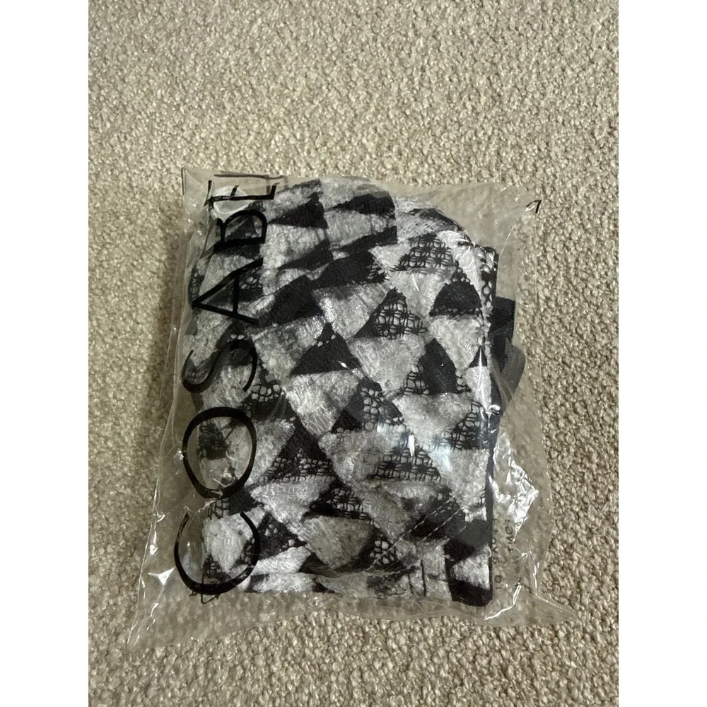 Cosabella Never Say Never Lace‎ G-String Black White Print Sexy Luxury Thong L